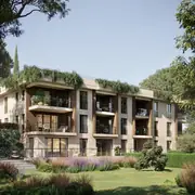 Programme neuf proposant une architecture moderne avec des balcons spacieux et une toiture végétalisée. La résidence s'intègre harmonieusement dans un environnement paysager soigné.