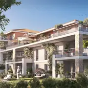 Programme neuf doté d'une architecture élégante proposant des appartements avec de vastes terrasses ouvertes sur un jardin paysager.