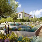 Haies, oliviers, pins et autres essences créent un environnement naturel et apaisant.