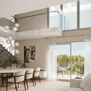 Coin extérieur intime avec vue sur les espaces verts et mobilier confortable.